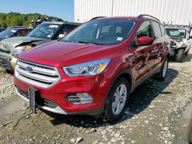 1FMCU0HD0JUD53692 - 2018 FORD ESCAPE SEL RED photo 2