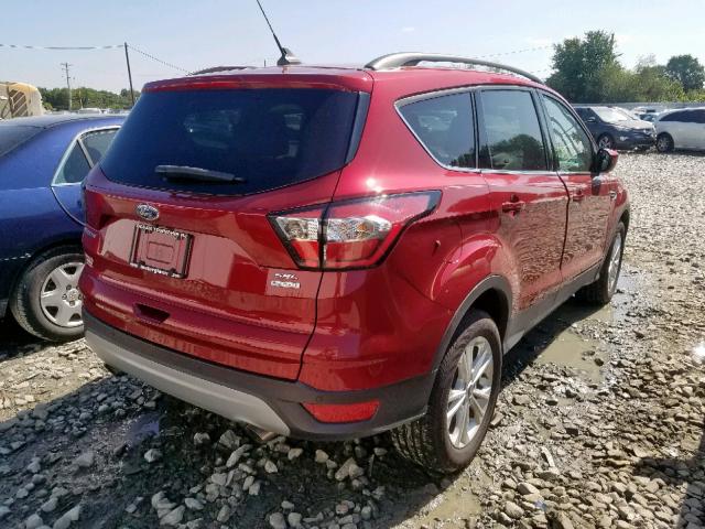 1FMCU0HD0JUD53692 - 2018 FORD ESCAPE SEL RED photo 4