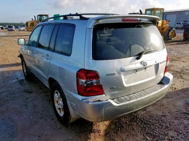 JTEDP21A740038360 - 2004 TOYOTA HIGHLANDER SILVER photo 3