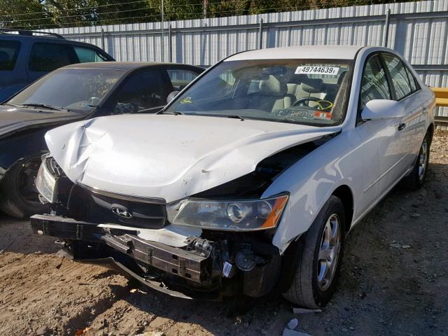 5NPEU46C56H128989 - 2006 HYUNDAI SONATA GLS WHITE photo 2