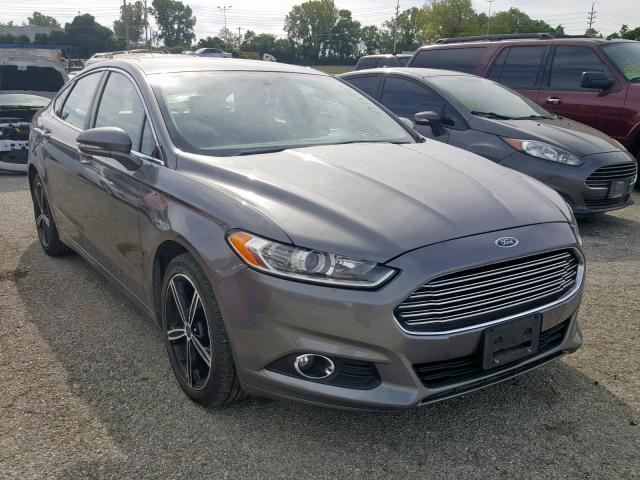 1FA6P0HD0E5375819 - 2014 FORD FUSION SE GRAY photo 1