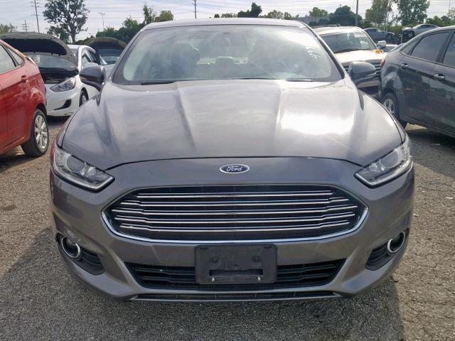 1FA6P0HD0E5375819 - 2014 FORD FUSION SE GRAY photo 9