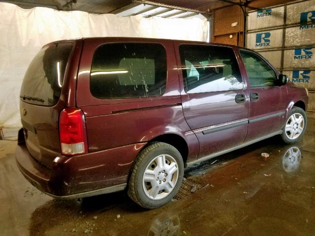 1GNDV23W28D160519 - 2008 CHEVROLET UPLANDER L BURGUNDY photo 4