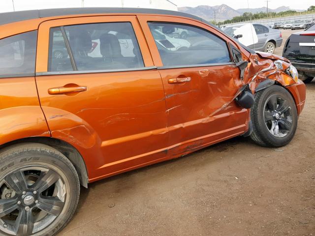 1B3CB9HB7BD114334 - 2011 DODGE CALIBER UP ORANGE photo 9