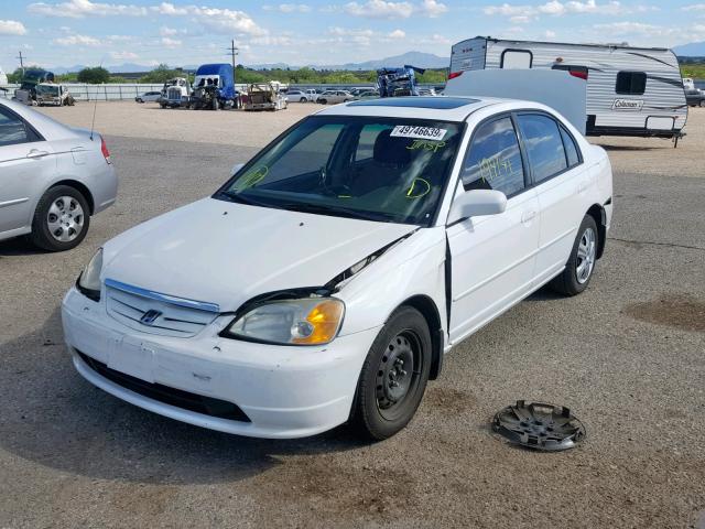 2HGES26753H588656 - 2003 HONDA CIVIC EX WHITE photo 2