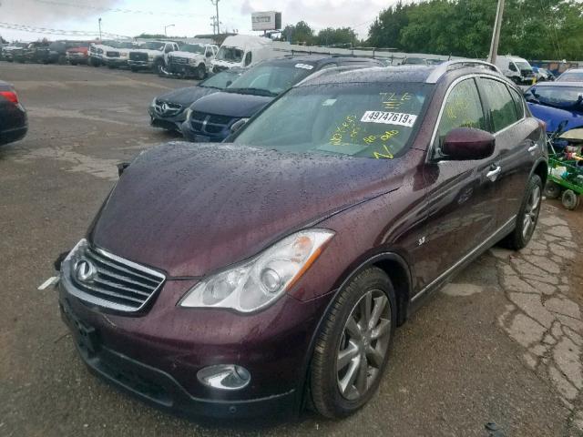 JN1BJ0HR9EM190750 - 2014 INFINITI QX50 PURPLE photo 2