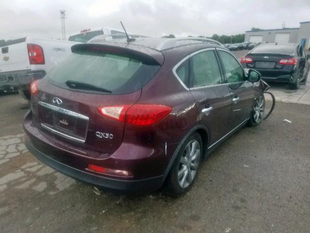 JN1BJ0HR9EM190750 - 2014 INFINITI QX50 PURPLE photo 4