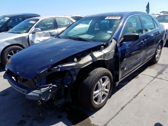 1HGCM56387A033799 - 2007 HONDA ACCORD SE BLUE photo 2