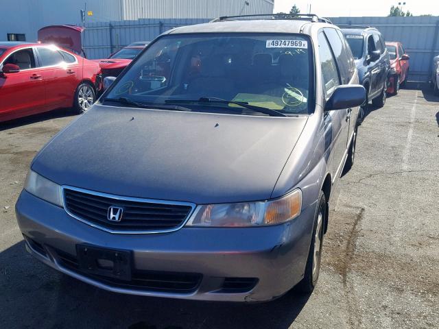 2HKRL187XYH551881 - 2000 HONDA ODYSSEY EX GRAY photo 2