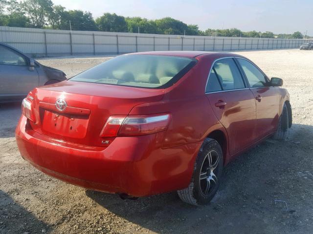 4T1BE46K07U081008 - 2007 TOYOTA CAMRY NEW BURGUNDY photo 4