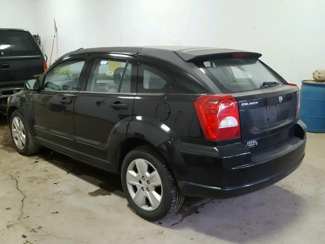 1B3HB48B57D260215 - 2007 DODGE CALIBER SX BLACK photo 3