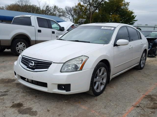 1N4BA41E37C823298 - 2007 NISSAN MAXIMA SE WHITE photo 2