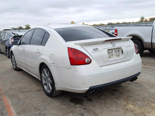 1N4BA41E37C823298 - 2007 NISSAN MAXIMA SE WHITE photo 3