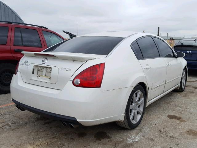 1N4BA41E37C823298 - 2007 NISSAN MAXIMA SE WHITE photo 4