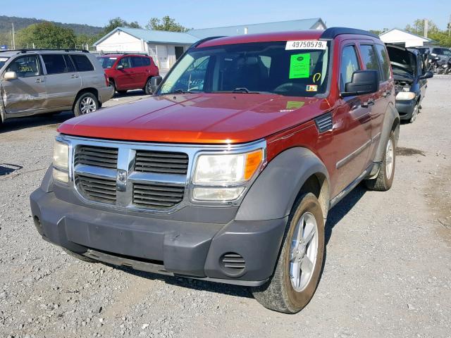 1D8GU28K37W729154 - 2007 DODGE NITRO SXT ORANGE photo 2