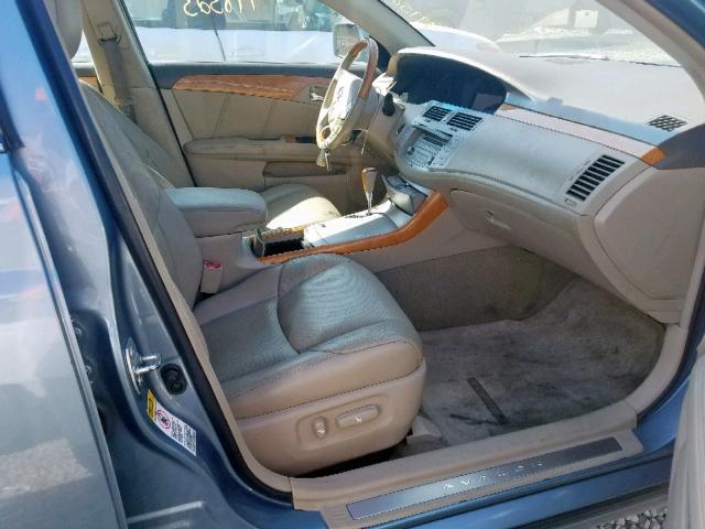 4T1BK36B16U102658 - 2006 TOYOTA AVALON XL BLUE photo 5