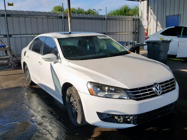 1VWBH7A33CC028376 - 2012 VOLKSWAGEN PASSAT SE WHITE photo 1