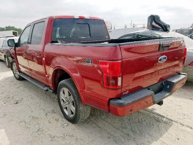 1FTEW1E57JKC99796 - 2018 FORD F150 SUPER RED photo 3