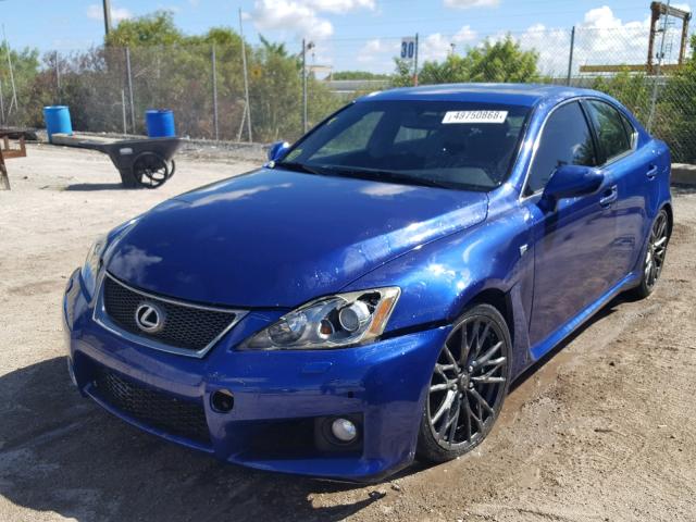 JTHBP5C25A5007012 - 2010 LEXUS IS F BLUE photo 2