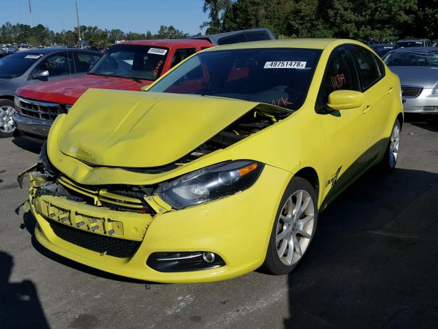 1C3CDFBH5DD157274 - 2013 DODGE DART SXT GREEN photo 2