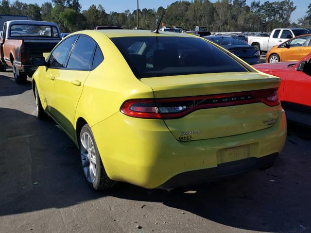 1C3CDFBH5DD157274 - 2013 DODGE DART SXT GREEN photo 3