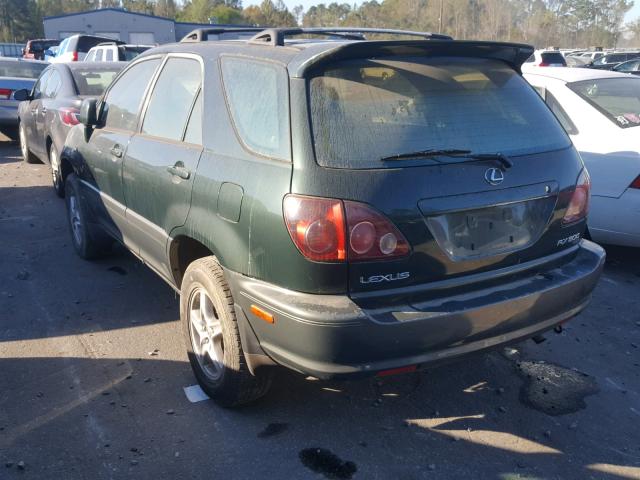 JT6HF10U1Y0096203 - 2000 LEXUS RX 300 GREEN photo 3