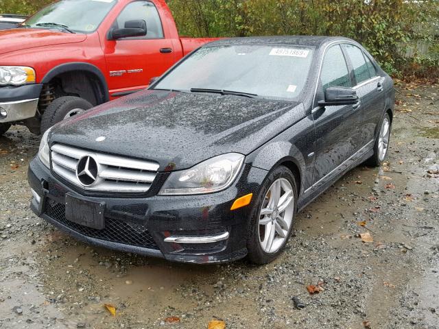 WDDGF4HB9CA616987 - 2012 MERCEDES-BENZ C 250 BLACK photo 2