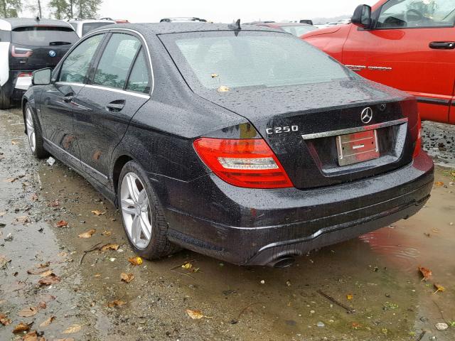 WDDGF4HB9CA616987 - 2012 MERCEDES-BENZ C 250 BLACK photo 3