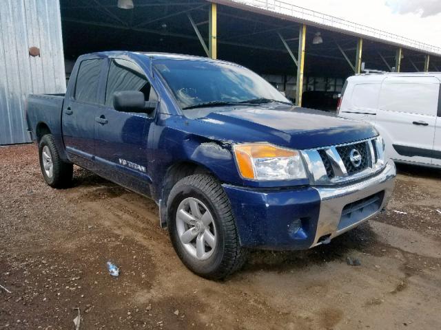 1N6AA0EJ5CN327288 - 2012 NISSAN TITAN S BLUE photo 1