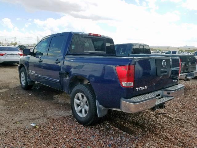 1N6AA0EJ5CN327288 - 2012 NISSAN TITAN S BLUE photo 3