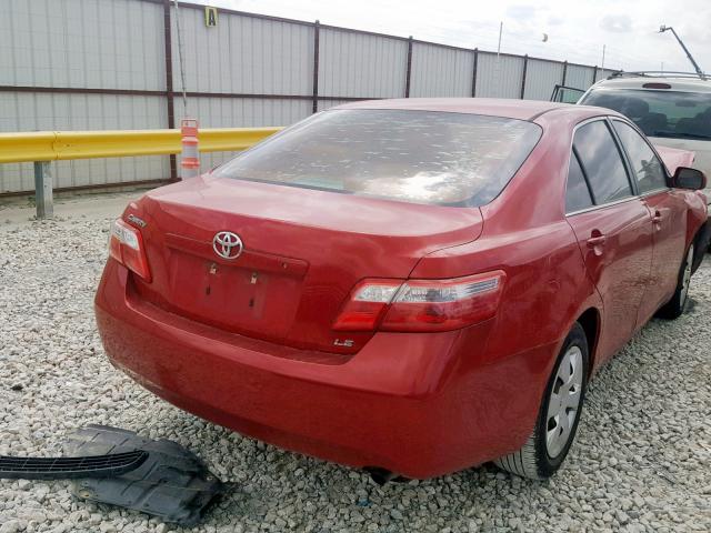 4T1BE46K49U283031 - 2009 TOYOTA CAMRY BASE RED photo 4