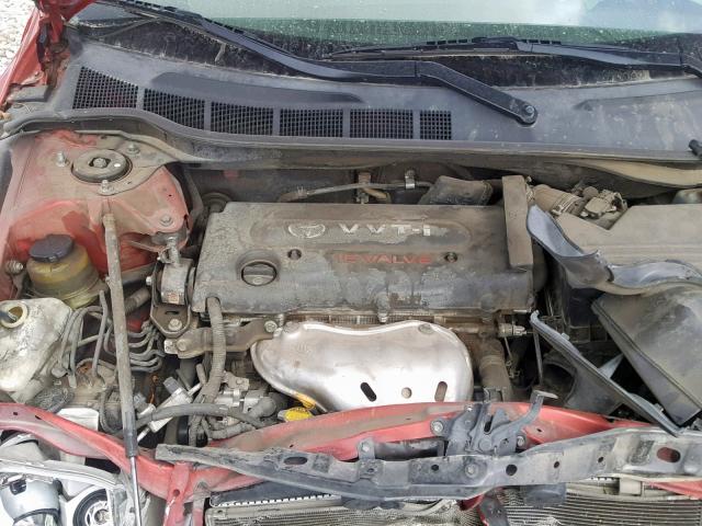 4T1BE46K49U283031 - 2009 TOYOTA CAMRY BASE RED photo 7
