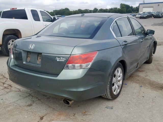 1HGCP26868A092370 - 2008 HONDA ACCORD EXL GREEN photo 4