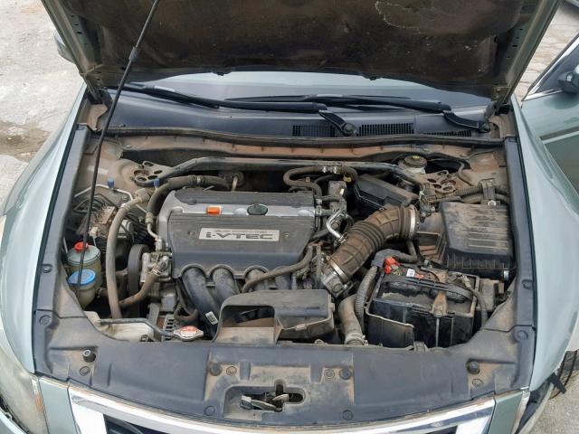 1HGCP26868A092370 - 2008 HONDA ACCORD EXL GREEN photo 7