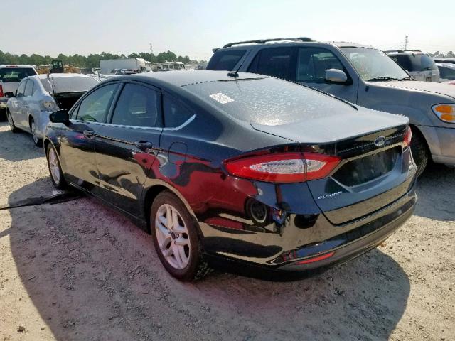 3FA6P0HD8FR228906 - 2015 FORD FUSION SE BLACK photo 3