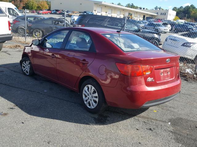 KNAFU4A28A5059451 - 2010 KIA FORTE EX RED photo 3