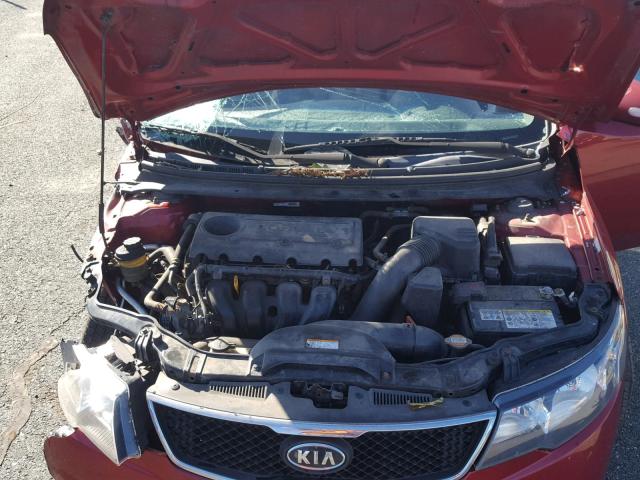 KNAFU4A28A5059451 - 2010 KIA FORTE EX RED photo 7