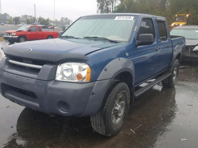 1N6ED27T93C419308 - 2003 NISSAN FRONTIER C BLUE photo 2