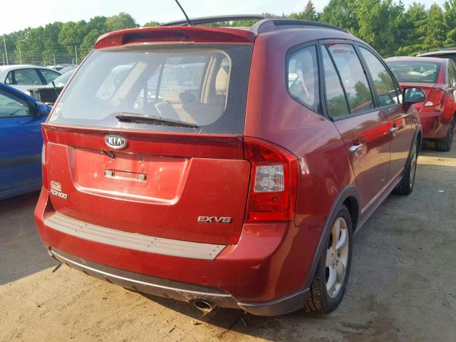 KNAFG526777121630 - 2007 KIA RONDO LX RED photo 4