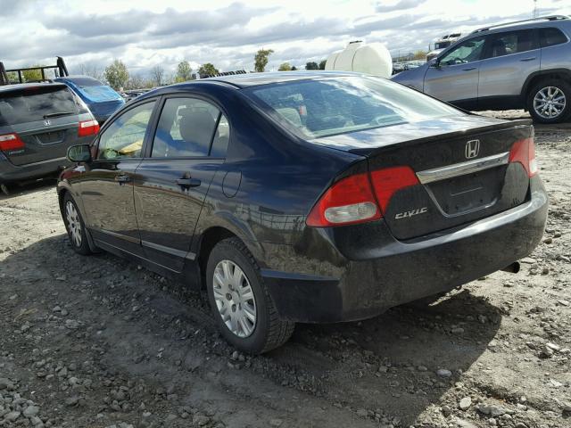 2HGFA16219H108322 - 2009 HONDA CIVIC DX BLACK photo 3