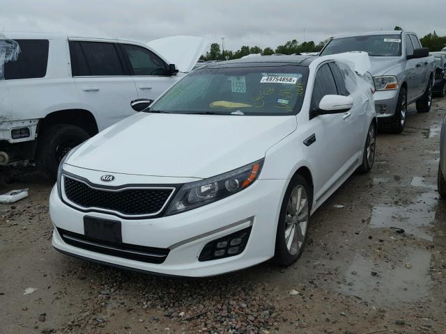 5XXGR4A66EG349331 - 2014 KIA OPTIMA SX WHITE photo 2