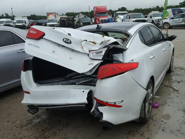 5XXGR4A66EG349331 - 2014 KIA OPTIMA SX WHITE photo 4