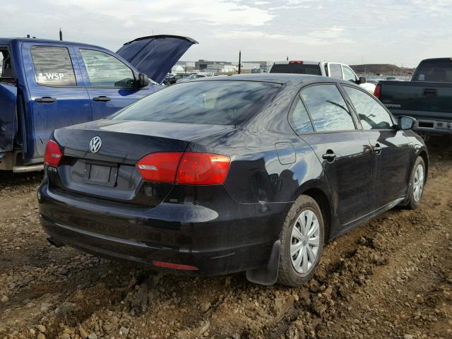 3VW1K7AJXCM308998 - 2012 VOLKSWAGEN JETTA BASE BLACK photo 4