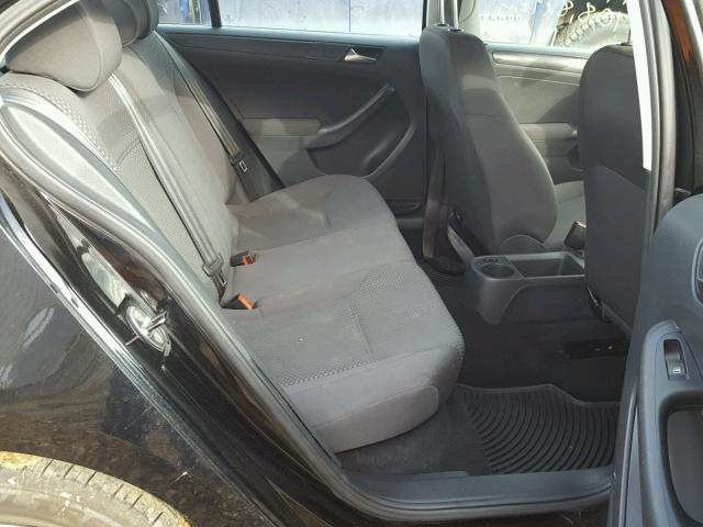 3VW1K7AJXCM308998 - 2012 VOLKSWAGEN JETTA BASE BLACK photo 6
