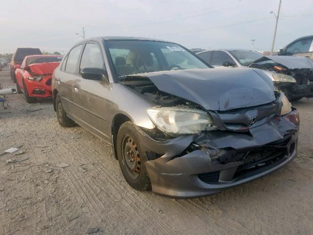 2HGES16335H632910 - 2005 HONDA CIVIC DX V GRAY photo 1