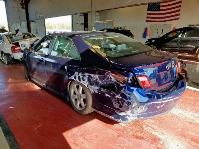 4T1BE46K09U281969 - 2009 TOYOTA CAMRY BASE BLUE photo 3