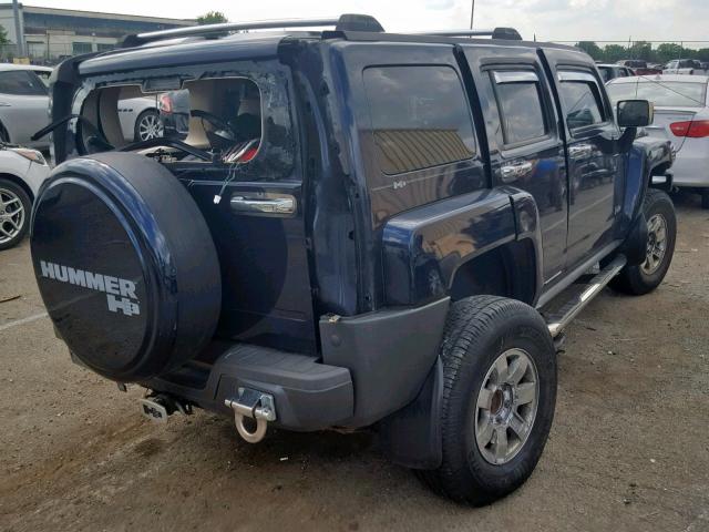 5GTDN13E178166676 - 2007 HUMMER H3 BLUE photo 4