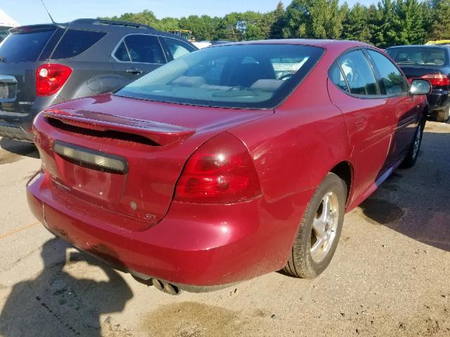 2G2WS522441347703 - 2004 PONTIAC GRAND PRIX RED photo 4