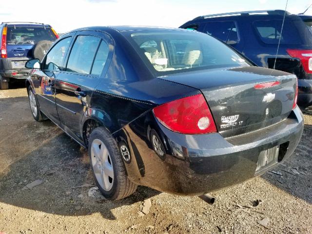 1G1AL55F877174754 - 2007 CHEVROLET COBALT LT BLACK photo 3