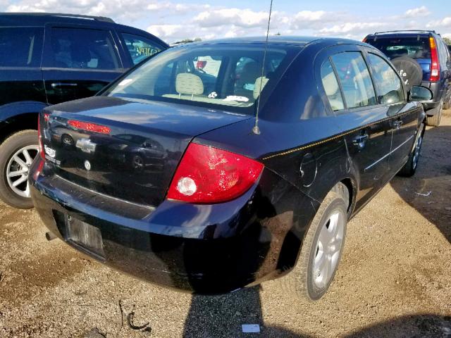 1G1AL55F877174754 - 2007 CHEVROLET COBALT LT BLACK photo 4